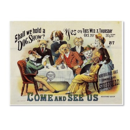 Trademark Fine Art Vintage Apple Collection 'Dog Show' Canvas Art, 18x24 ALI18163-C1824GG
